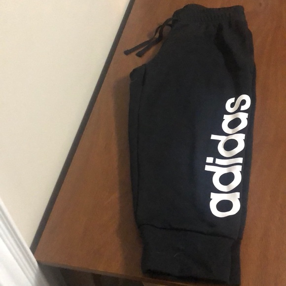 Adidas, black crop sweatpants, size XS - Picture 1 of 5